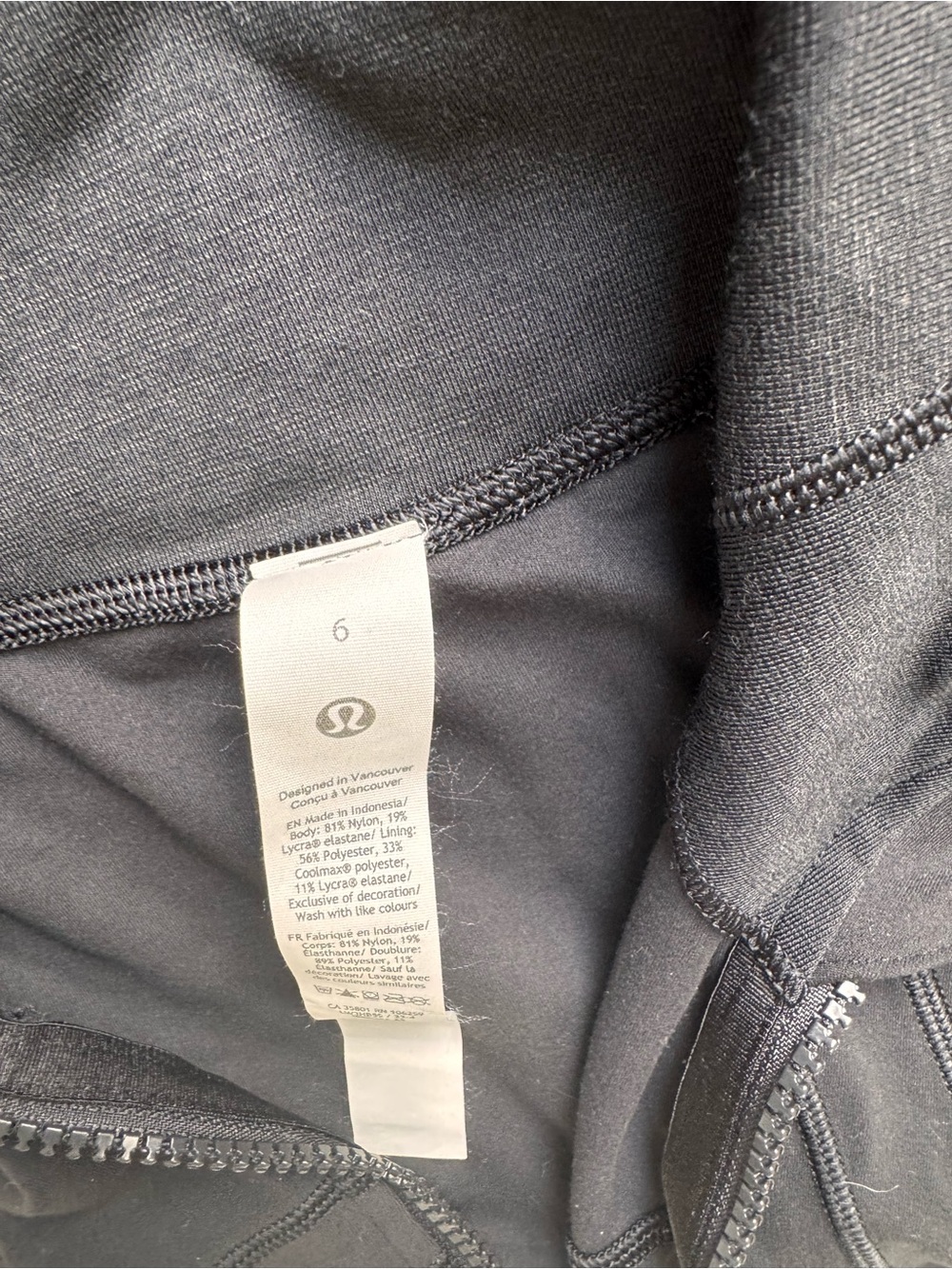 Lulu black cropped align jacket - Picture 2 of 2